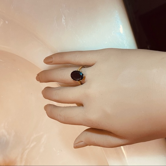 ❣️Splendid 14k Gold Vintage Oval Cut Garnet ring! Elegant and Classic! - Picture 12 of 15